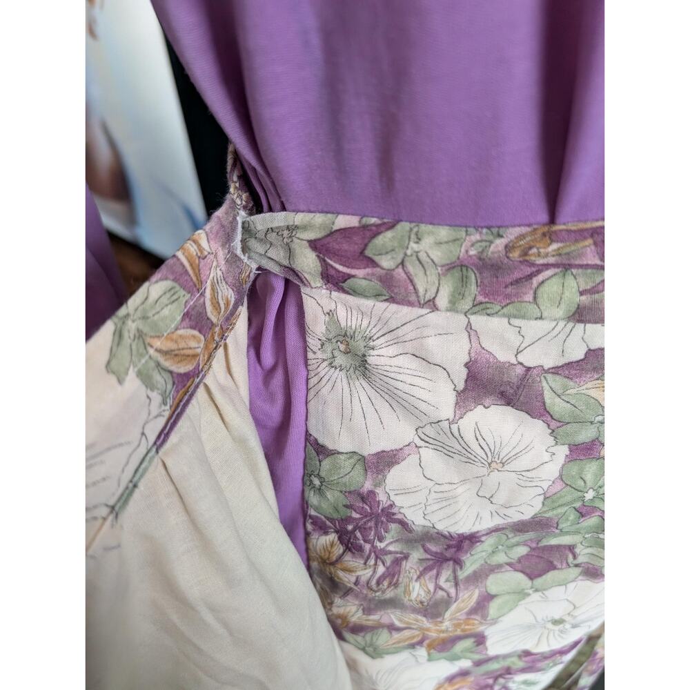 Vintage 70s Floral Maxi Skirt Wrap Style Lightweight Romantic Retro Boho - Picture 5 of 5